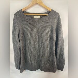 Loft wool blend gray crew neck sweater. Womens size XL.